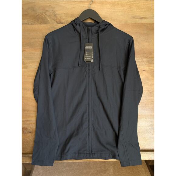 Travis Mathew Jacket Mens Small Black Solid Balboa Hooded Full Zip TM1MZ338 NWT - Picture 1 of 6